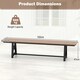 image 2 of COSTWAY Patio 183cm Extra Long Bench Outdoor Backless Bench Brown