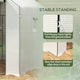 image 8 of Outsunny Walk-in Outdoor Green House with Door and Mesh Windows, White