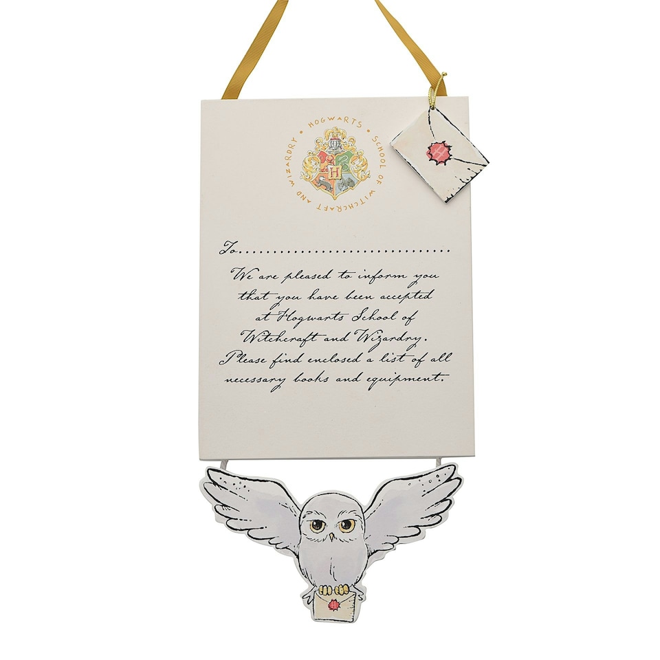 image 1 of Harry Potter Charms Plaque - Hogwarts Letter