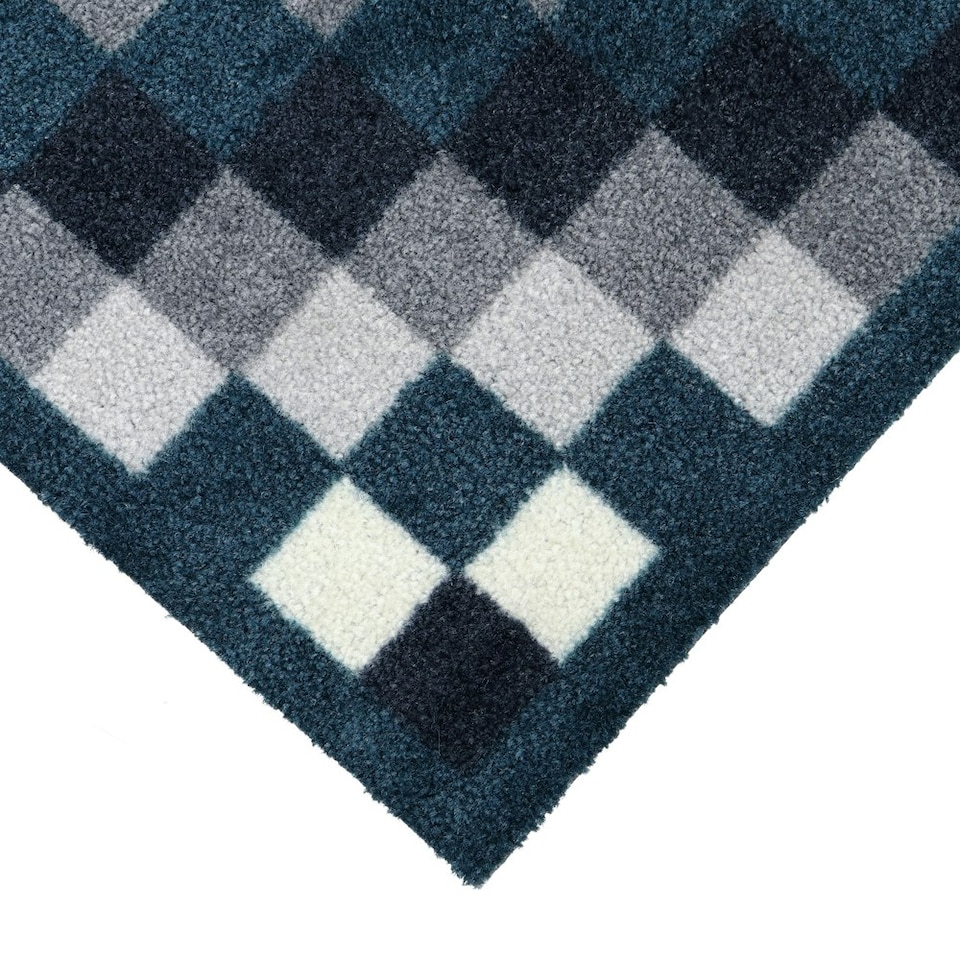 image 1 of JVL Mega Machine Washable Runner 57X150cm, Pixels