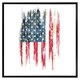image 2 of American grunge flag (Picture Frame) Brown | S