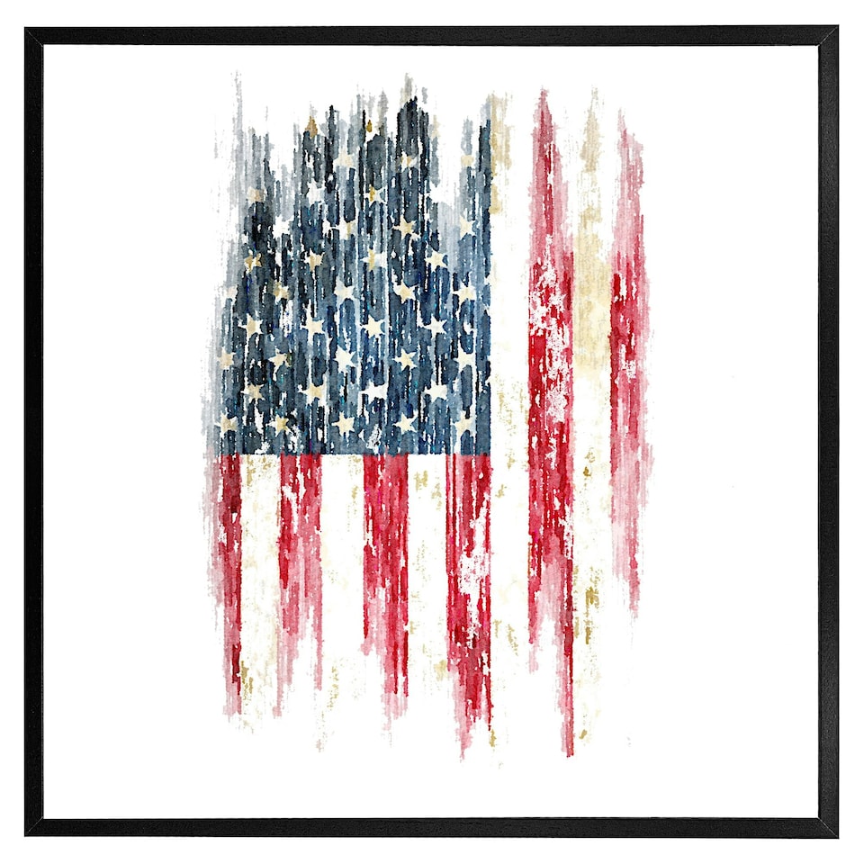 image 1 of American grunge flag (Picture Frame) Brown | S