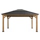 image 2 of Sunjoy 3.93m x 4.52m Cedar Wooden Gazebo ERNIR, Anthracite