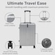 image 5 of Alivio 3-Piece Lightweight Expandable Hard Shell ABS Suitcase with Spinner Wheels