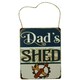 image 1 of Retro Hanging 'Dad's Shed' Metal Sign Garage/Home PrePunched Holes 20x25cm