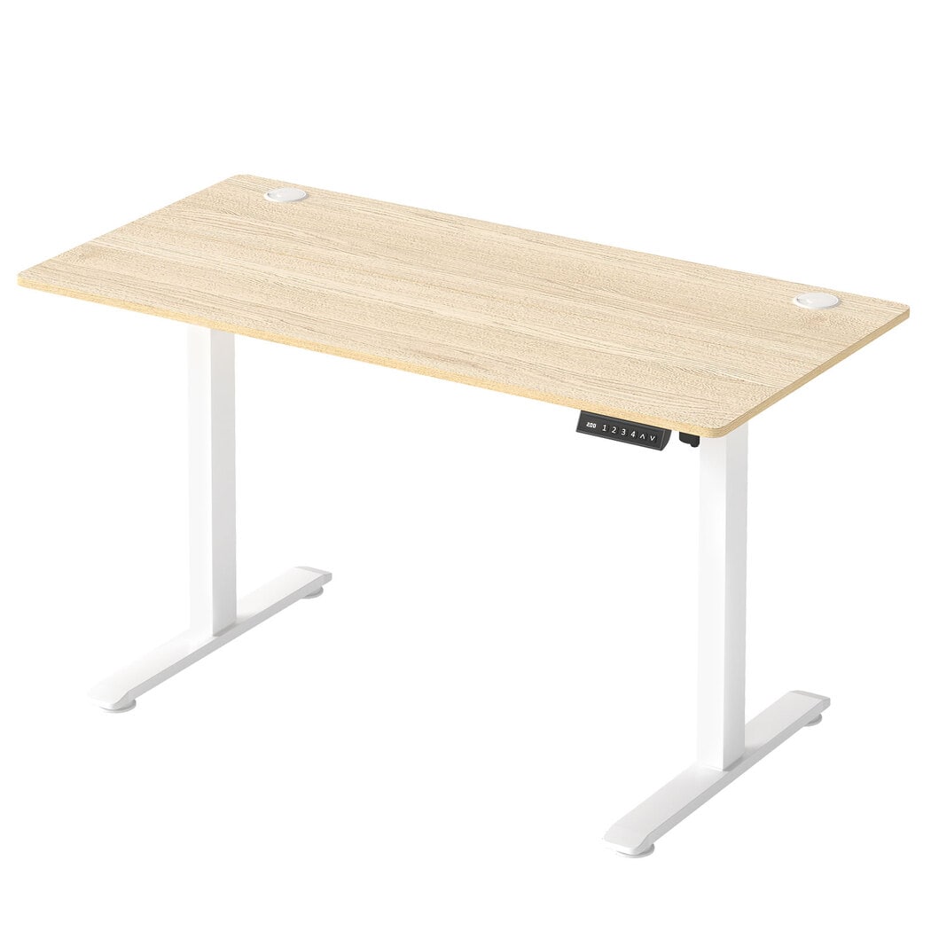 Levede Electric Standing Desk Height Adjustable Memory Control Natural Wood | Black | Natural