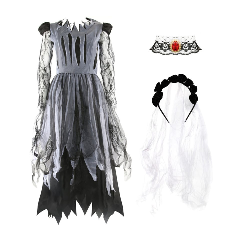 image 1 of Corpse Bride of Darkness Costume | Multi | XL
