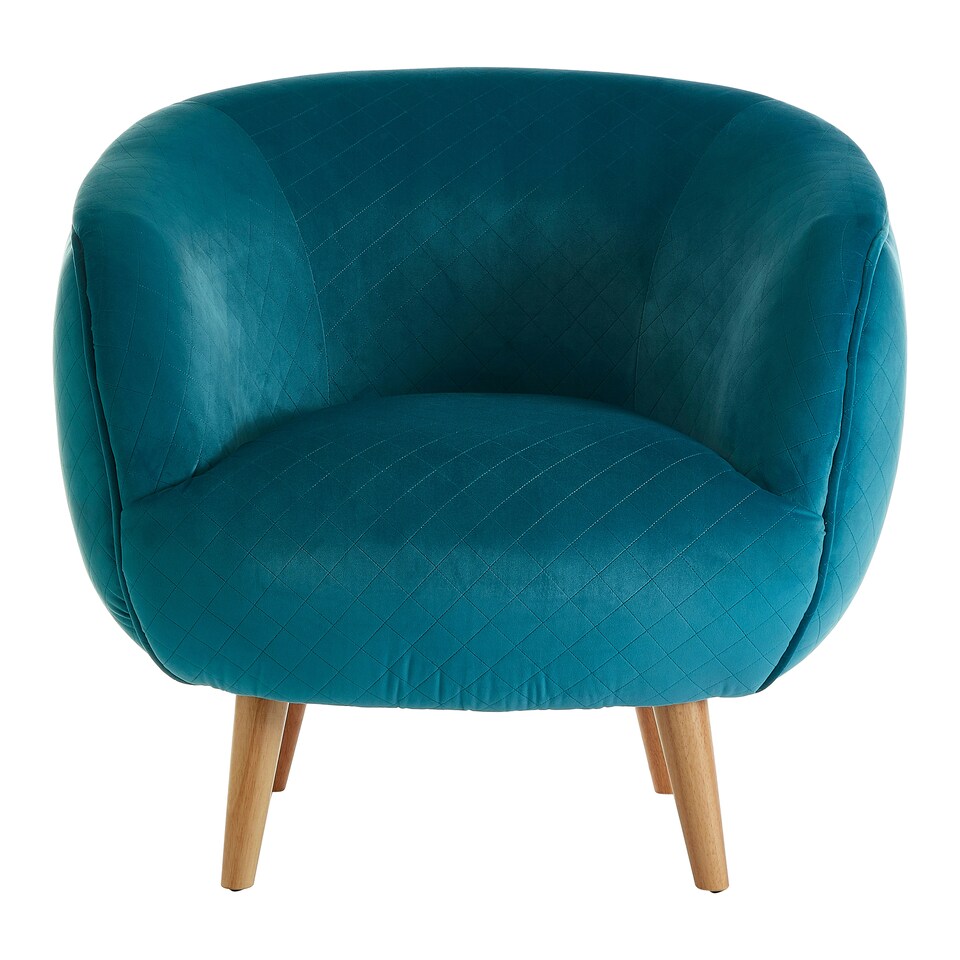 image 1 of Interiors by Premier Oscar Teal Fabric Chair