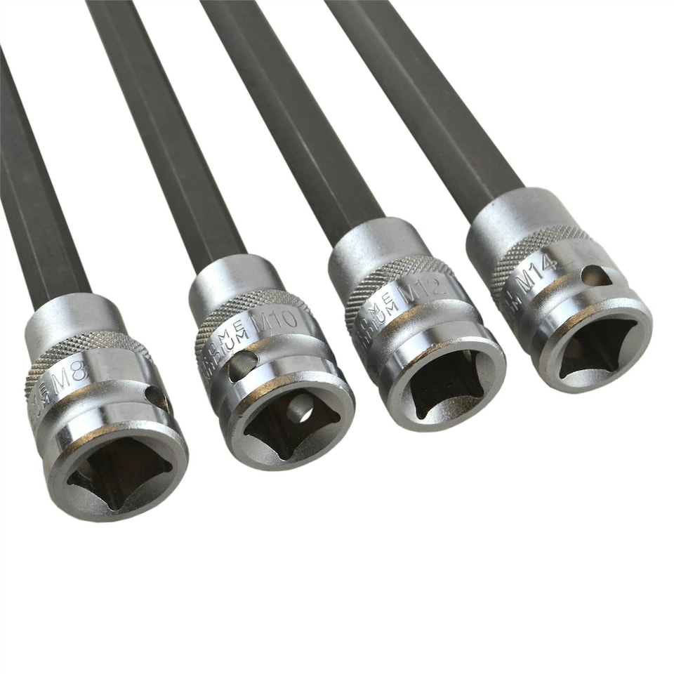 image 1 of 1/2" Drive Extra Long Spline Bit Sockets Drive Shafts VW Audi M8 - M14 Bergen