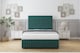 image 1 of Sloomy Madison Emerald Plush Divan Bed With Mattress 2 Drawers Right Side With 54" Floor Standing Headboard & 12" Matching Footboard 2'6 Small Single | Green | Emerald | Small Single | 1