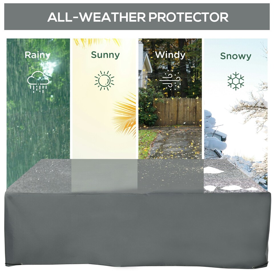 image 1 of Outsunny 205x192cm Outdoor Garden Furniture Protective Cover Water UV Resistant Green
