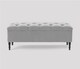 image 1 of 150cm Swiss Chesterfield Ottoman Storage Bench- Plush Velvet Shoe Bench - Silver Upholstery Footstool with Storage