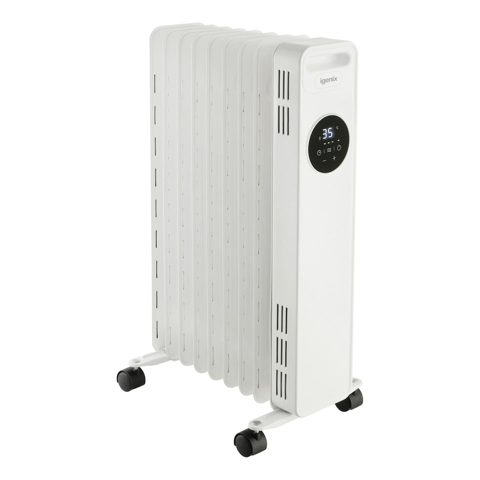 image 1 of Igenix IG2621, Digital Oil Filled Radiator Heater, 2kW/2000 W, Safety Cut Off