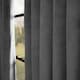 image 2 of OHS Matte Velvet Thermal Lined Eyelet Curtains, 90x90" - Charcoal