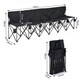 image 7 of Outsunny 6 Seater Folding Bench Camping Chair with Cup Holder, Black