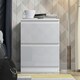 image 1 of FWStyle Stora 2 Drawer Bedside Cabinet - White Gloss Front