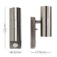 image 5 of ValueLights Pair Of Silver Up Down Outdoor PIR Motion Sensor Outdoor Wall Lights