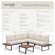 image 6 of Eliar Garden Lounge Set, 4-piece, with aluminum frame