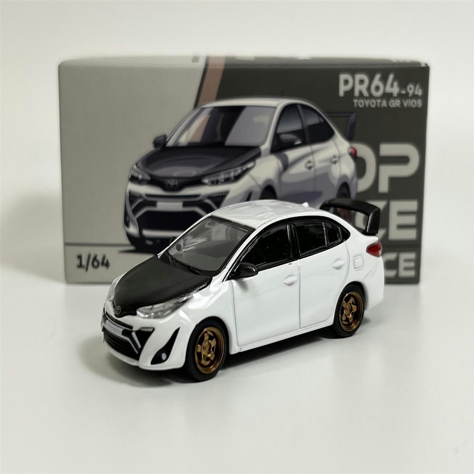 image 1 of Toyota GR Vios White 1:64 Scale Pop Race PR640094