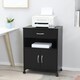 image 2 of Vinsetto Mobile Printer Stand w/ Storage Shelf Universal Wheels for Home Black