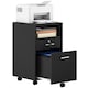 image 1 of Vinsetto Mobile File Cabinet Lockable Documents Storage w/ 5 Wheels Black
