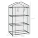 image 3 of Outsunny 3 Tier Mini Greenhouse Grow House w Roll Up Door, Clear