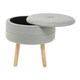 image 2 of Interiors By Premier Durable Grey Velvet Stool, Stylish Kitchen Bar Stool For Bedroom, Versatile Design Bar Stool For Guests
