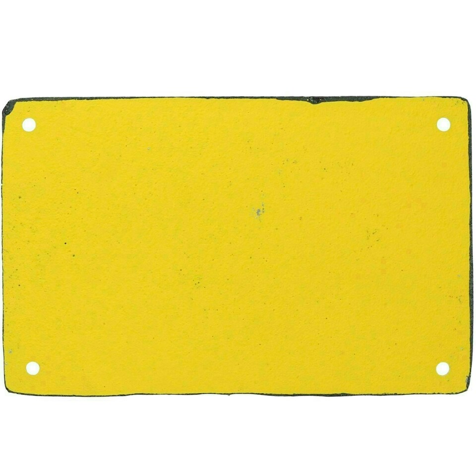image 1 of No Parking Yellow Sign Cast Iron Sign Plaque Door Wall House Lot Work Space