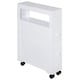 image 1 of HOMCOM 72x16cm Narrow Bathroom Storage Unit 2 Drawers Open Top 4 Wheels Slimline