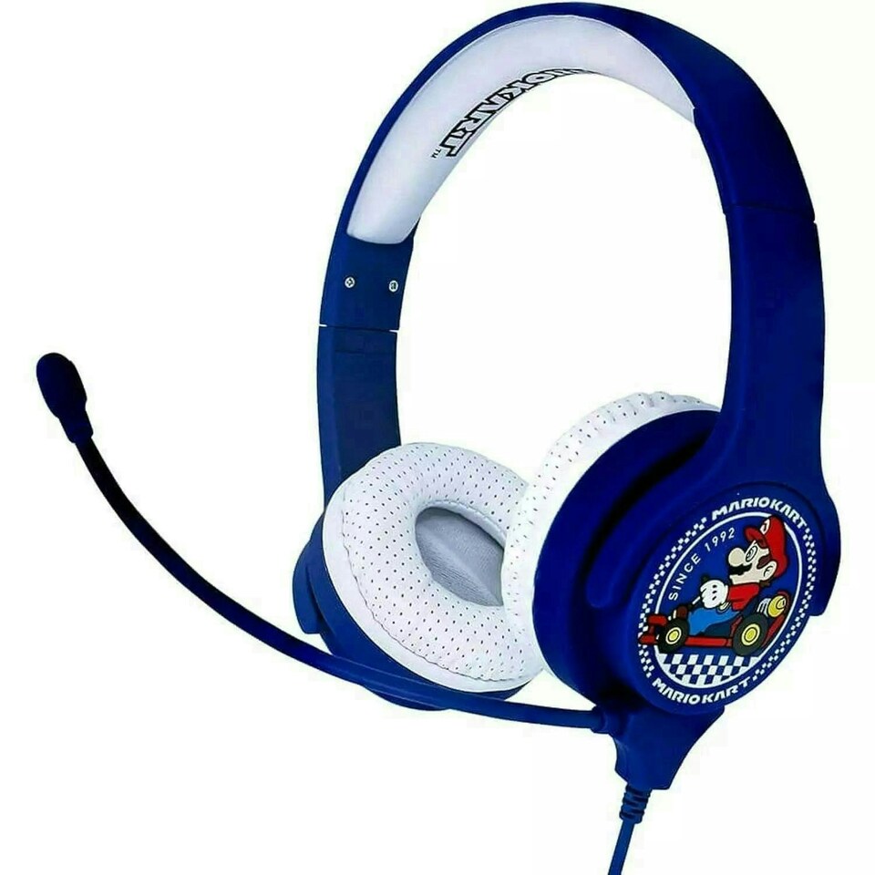 OTL Mario Kart Kid's Wireless Headphones with Microphone Blue
