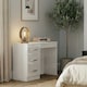 image 1 of Vida Designs Hulio 3 Drawer Dressing Table High Gloss Vanity Makeup Desk, White
