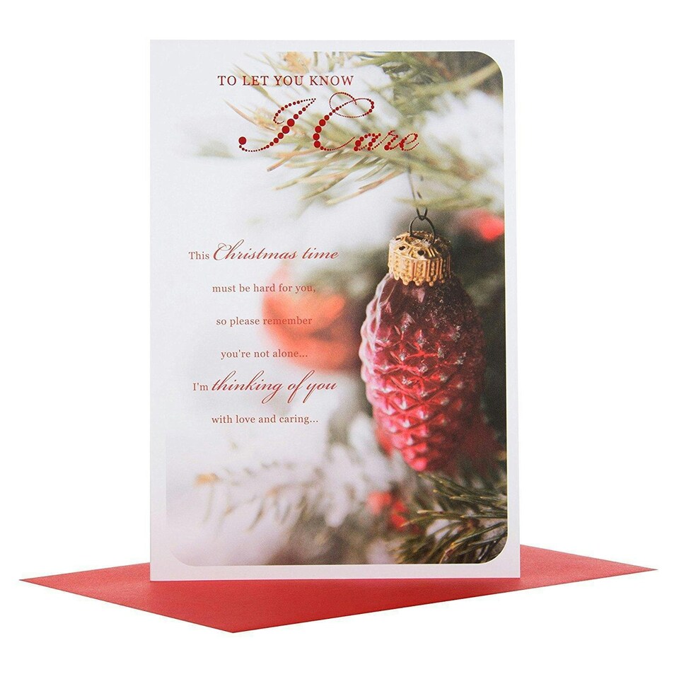 image 1 of I Care Christmas Hallmark Morden New Medium Card
