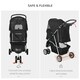 image 3 of PawHut Pet Stroller Pushchair Carrier for Cat Puppy with 3 Wheels Black