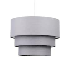 Dark Grey 3 Tier Ceiling Light Shade | Grey | Large | 1