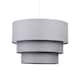 image 1 of Dark Grey 3 Tier Ceiling Light Shade | Grey | Large | 1
