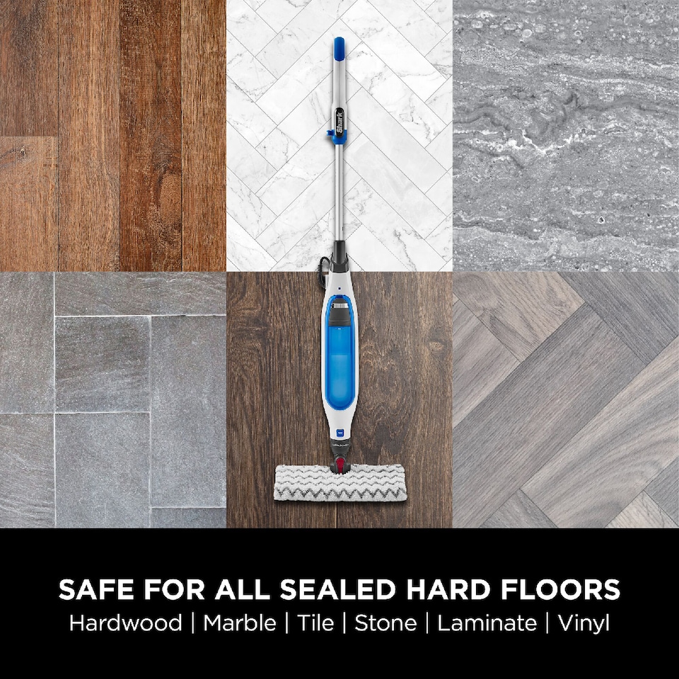 image 1 of Shark Klik n Flip Manual Steam Mop S6001UK White and Blue