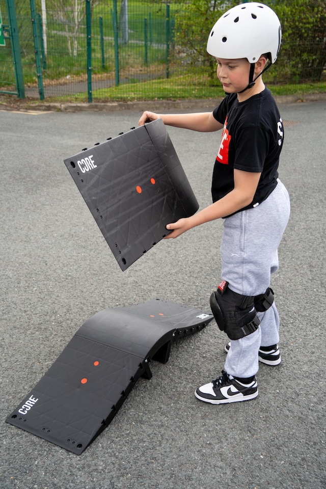 image 1 of CORE Skate Ramp - Mini Wave Ramp Set (2 Kickers & Bridge)