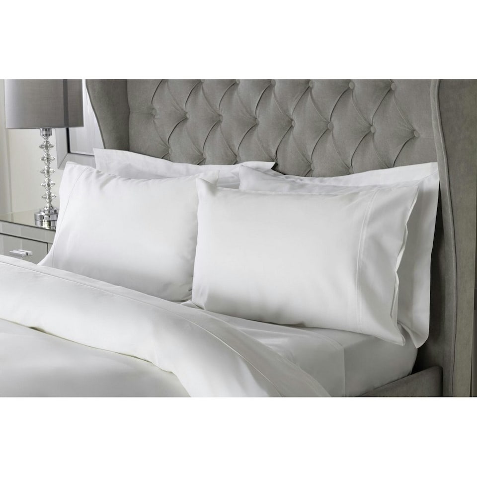 image 1 of Belledorm Bamboo Flat Sheet - White - Double