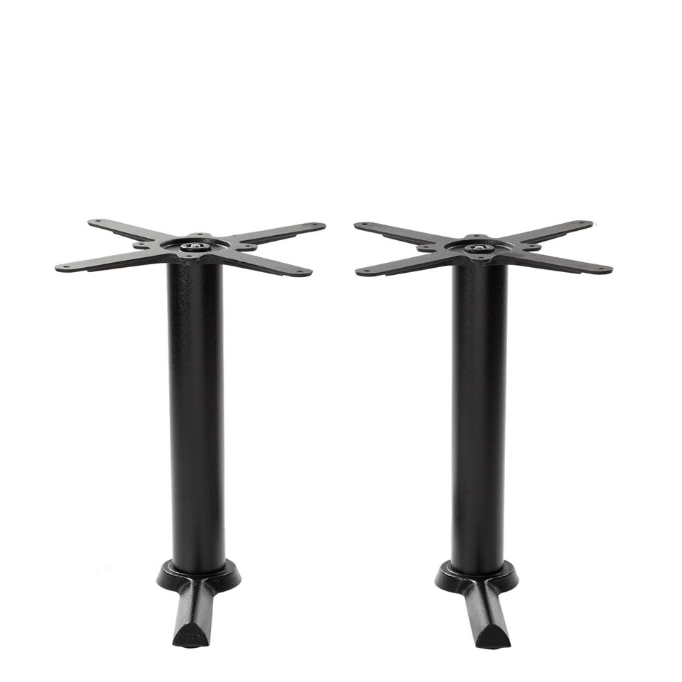 Black Cruciform Table Base - Twin - Height - 730 mm Black