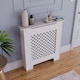 image 4 of Vida Designs Oxford Radiator Cover Painted MDF Cabinet, White, 78cm