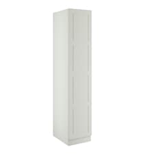 Shaker White Single Wardrobe with Single Rail White