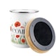 image 5 of Red Poppy Fields Compost Caddy - Metal 2L Decorative Kitchen Food Waste Bin