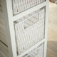 image 5 of White Chest 4 Rattan Storage Drawers Bathroom Home Organiser Fully Assembled White