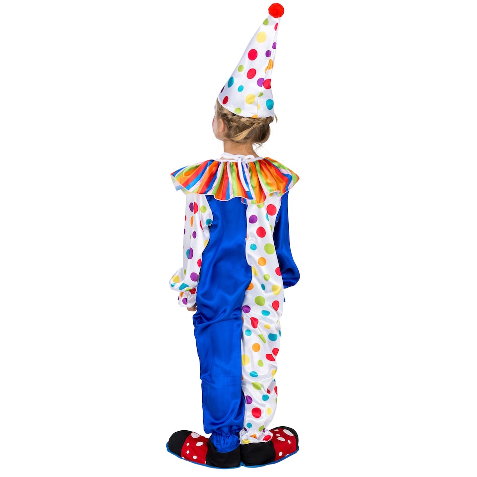 image 1 of Childrens and Teens Jux the Clown Costume | Blue | blue | 9-10 years | 1