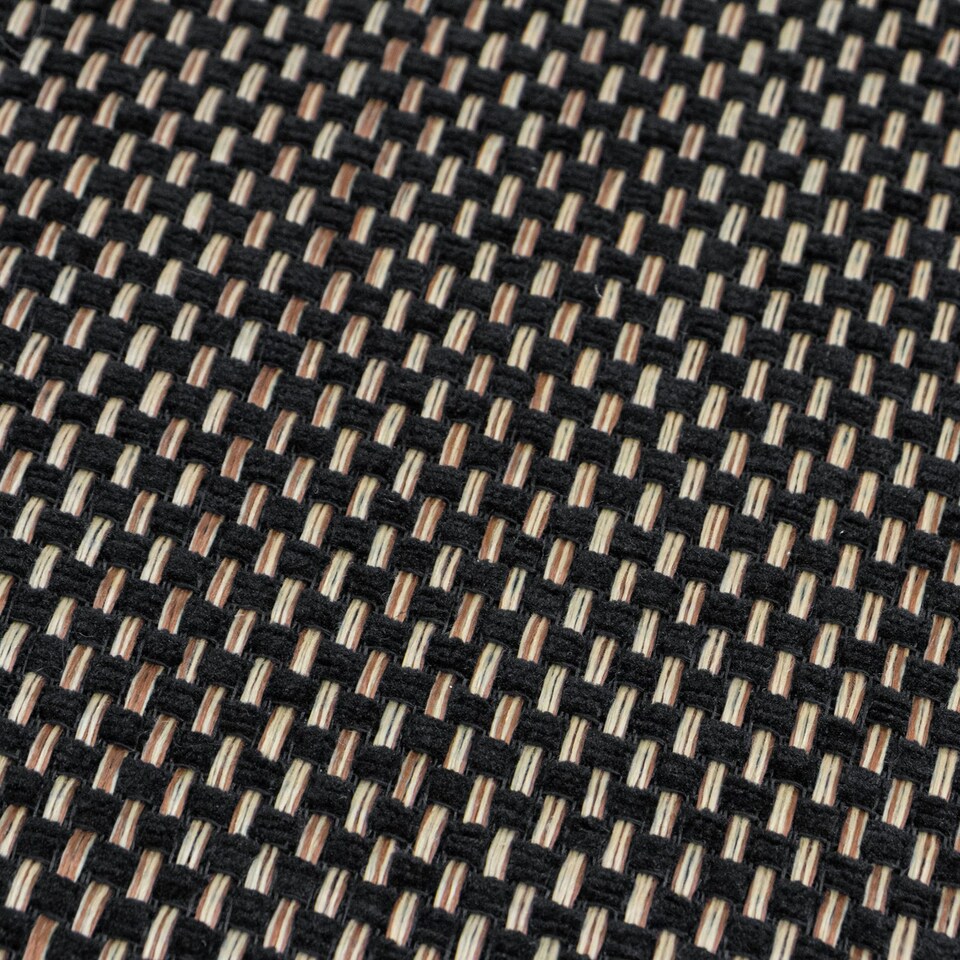 image 1 of JVL Antarra Machine Washable Entrance Runner Doormat, 50x150cm - Black/Brown