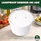 image 4 of ECONX 8oz White Disposable Paper Soup Cups Food Containers with Lids Takeaway Tubs 25pc