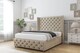 image 2 of Sloomy Luthor Almond Coniston Divan Bed With Mattress No Drawers With 54" Wingback Headboard & 12" Matching Footboard 3' Single | Cream | Almond | Single | 1