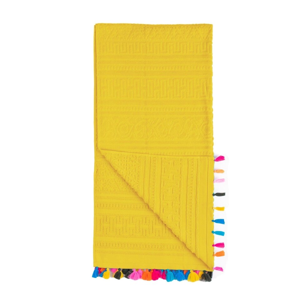 image 1 of Velosso Velour Tassle Beach Towel