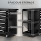 image 3 of HOMCOM 7 Drawer Lockable Steel Tool Chest on Wheels for Workshop, Black