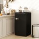 image 2 of HOMCOM Under Counter Fridge, 85L Retro Freestanding Refrigerator with Chiller Box, Adjustable Thermostat, 2 Removable Glass Shelves, Interior Light, E Rated, 40dB Low Noise, Black | Black